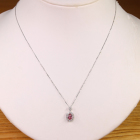 �s���N�T�t�@�C�A 0.5ct �_�C�������h 0.3ct �v���`�i �l�b�N���X