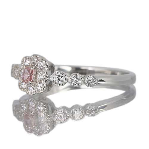ピンクダイヤモンド 0.077ct/FIP/VS2 ダイヤモンド0.18ct プラチナ