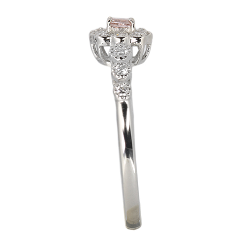 ピンクダイヤモンド 0.077ct/FIP/VS2 ダイヤモンド0.18ct プラチナ