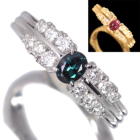 �A���L�T���h���C�g ��0.3ct �_�C�������h ��0.4ct �v���`�i �����O(�w��)