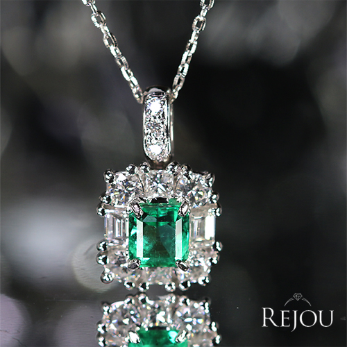 第496回抽選販売＞エメラルド 0.4ct ダイヤモンド 0.5ct プラチナ