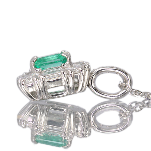 第496回抽選販売＞エメラルド 0.4ct ダイヤモンド 0.5ct プラチナ
