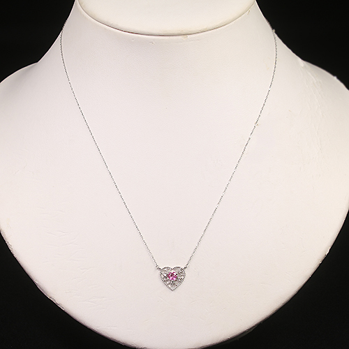第496回抽選販売＞ハートシェイプピンクサファイア 0.25ct