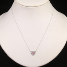 �n�[�g�V�F�C�v�s���N�T�t�@�C�A 0.25ct �_�C�������h �v���`�i �l�b�N���X