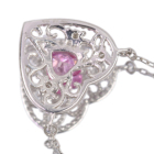 �n�[�g�V�F�C�v�s���N�T�t�@�C�A 0.25ct �_�C�������h �v���`�i �l�b�N���X