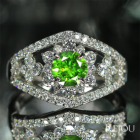 ���V�A�Y�f�}���g�C�h�K�[�l�b�g 0.8ct �_�C�������h 0.7ct �v���`�i �����O(�w��)