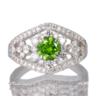 ���V�A�Y�f�}���g�C�h�K�[�l�b�g 0.8ct �_�C�������h 0.7ct �v���`�i �����O(�w��)