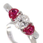 �n�[�g�V�F�C�v���r�[ 0.8ct �_�C�������h ��0.8ct/E/SI2 �v���`�i �����O(�w��)
