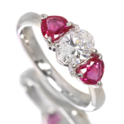 �n�[�g�V�F�C�v���r�[ 0.8ct �_�C�������h ��0.8ct/E/SI2 �v���`�i �����O(�w��)