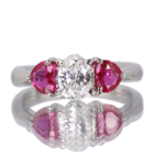 �n�[�g�V�F�C�v���r�[ 0.8ct �_�C�������h ��0.8ct/E/SI2 �v���`�i �����O(�w��)