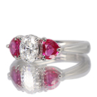 �n�[�g�V�F�C�v���r�[ 0.8ct �_�C�������h ��0.8ct/E/SI2 �v���`�i �����O(�w��)