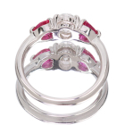 �n�[�g�V�F�C�v���r�[ 0.8ct �_�C�������h ��0.8ct/E/SI2 �v���`�i �����O(�w��)