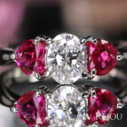 �n�[�g�V�F�C�v���r�[ 0.8ct �_�C�������h ��0.8ct/E/SI2 �v���`�i �����O(�w��)