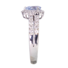 �n�[�g�V�F�C�v�T�t�@�C�A�i�A�C�X�u���[�j 0.8ct �_�C�������h 0.5ct �v���`�i �����O(�w��)