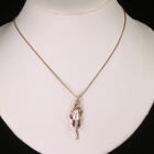 �����K�i�C�g 3.3ct �_�C�������h �s���N�S�[���h �l�b�N���X