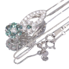�A���L�T���h���C�g 0.7ct �_�C�������h 0.5ct �v���`�i �l�b�N���X