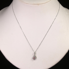 �p�p���`�A�T�t�@�C�A 0.23ct �_�C�������h 0.3ct �v���`�i �l�b�N���X