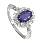 ����M�o�C�I���b�g�T�t�@�C�A 1.6ct �_�C�������h 0.5ct �v���`�i �����O(�w��)