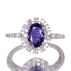 ����M�o�C�I���b�g�T�t�@�C�A 1.6ct �_�C�������h 0.5ct �v���`�i �����O(�w��)