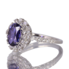 ����M�o�C�I���b�g�T�t�@�C�A 1.6ct �_�C�������h 0.5ct �v���`�i �����O(�w��)