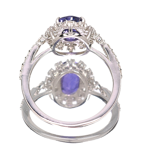 第497回抽選販売＞非加熱バイオレットサファイア 1.6ct ダイヤモンド