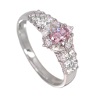 �s���N�_�C�������h 0.258ct/FOP/VS2 �_�C�������h 0.6ct �v���`�i �����O(�w��)