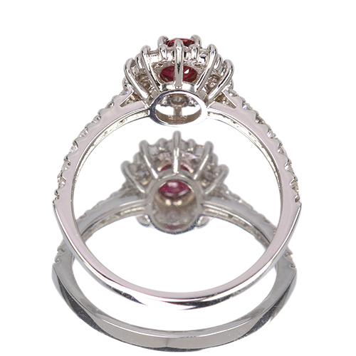 第497回抽選販売＞ピジョンブラッドルビー 0.5ct ダイヤモンド 0.5ct