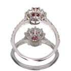 �s�W�����u���b�h���r�[ 0.5ct �_�C�������h 0.5ct �v���`�i �����O(�w��)