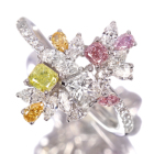 �s���N�_�C�������h 0.124ct/FOP/SI1 0.055ct/FPP/SI1 0.035ct/FOP/SI2 �C�G���[�_�C�������h 0.204ct/FIY/I1 0.067ct/FIOY/VS2 0.057ct/FIOY/VS2 �_�C�������h ��1ct �v���`�i �����O(�w��)