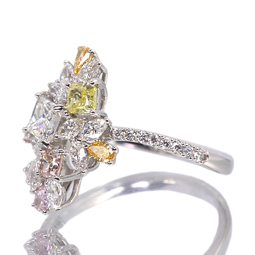 第497回抽選販売＞ピンクダイヤモンド 0.124ct/FOP/SI1 0.055ct/FPP