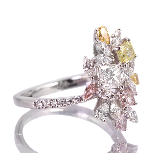 第497回抽選販売＞ピンクダイヤモンド 0.124ct/FOP/SI1 0.055ct/FPP