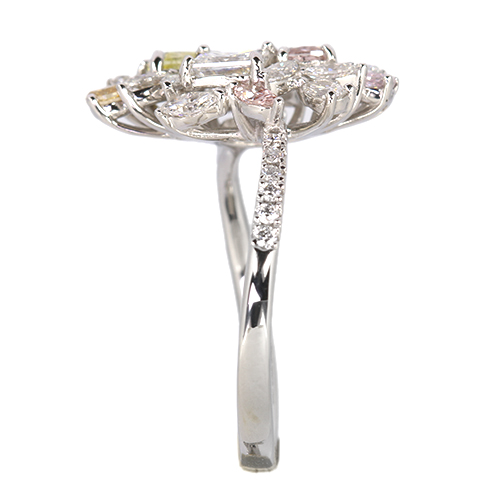 第497回抽選販売＞ピンクダイヤモンド 0.124ct/FOP/SI1 0.055ct/FPP