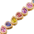 �}���`�J���[�T�t�@�C�A 14ct �_�C�������h 2.1ct �C�G���[�S�[���h �u���X���b�g