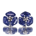�u���[�T�t�@�C�A 17ct �_�C�������h 0.4ct �z���C�g�S�[���h �s�A�X