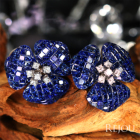 �u���[�T�t�@�C�A 17ct �_�C�������h 0.4ct �z���C�g�S�[���h �s�A�X