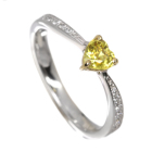 �n�[�g�V�F�C�v����M�C�G���[�T�t�@�C�A ��0.5ct �_�C�������h �v���`�i �C�G���[�S�[���h �����O(�w��)