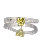 �n�[�g�V�F�C�v����M�C�G���[�T�t�@�C�A ��0.5ct �_�C�������h �v���`�i �C�G���[�S�[���h �����O(�w��)