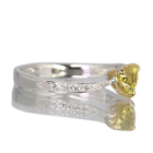 �n�[�g�V�F�C�v����M�C�G���[�T�t�@�C�A ��0.5ct �_�C�������h �v���`�i �C�G���[�S�[���h �����O(�w��)