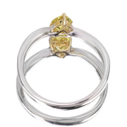 �n�[�g�V�F�C�v����M�C�G���[�T�t�@�C�A ��0.5ct �_�C�������h �v���`�i �C�G���[�S�[���h �����O(�w��)