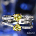 �n�[�g�V�F�C�v����M�C�G���[�T�t�@�C�A ��0.5ct �_�C�������h �v���`�i �C�G���[�S�[���h �����O(�w��)