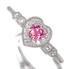 �n�[�g�V�F�C�v�s���N�g���}���� 0.23ct �_�C�������h �v���`�i �����O(�w��)