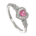 �n�[�g�V�F�C�v�s���N�g���}���� 0.23ct �_�C�������h �v���`�i �����O(�w��)