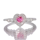�n�[�g�V�F�C�v�s���N�g���}���� 0.23ct �_�C�������h �v���`�i �����O(�w��)