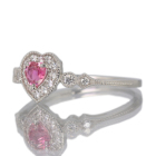 �n�[�g�V�F�C�v�s���N�g���}���� 0.23ct �_�C�������h �v���`�i �����O(�w��)