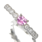�n�[�g�V�F�C�v����M�s���N�T�t�@�C�A ��0.4ct �_�C�������h �v���`�i �����O(�w��)