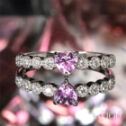 �n�[�g�V�F�C�v����M�s���N�T�t�@�C�A ��0.4ct �_�C�������h �v���`�i �����O(�w��)