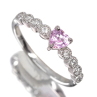 �n�[�g�V�F�C�v����M�s���N�T�t�@�C�A ��0.4ct �_�C�������h �v���`�i �����O(�w��)