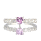 �n�[�g�V�F�C�v����M�s���N�T�t�@�C�A ��0.4ct �_�C�������h �v���`�i �����O(�w��)