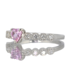 �n�[�g�V�F�C�v����M�s���N�T�t�@�C�A ��0.4ct �_�C�������h �v���`�i �����O(�w��)