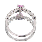 �n�[�g�V�F�C�v����M�s���N�T�t�@�C�A ��0.4ct �_�C�������h �v���`�i �����O(�w��)